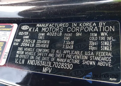 2020 Kia Soul Gt-Line from USA, damaged, VIN KNDJ63AU3L7028330